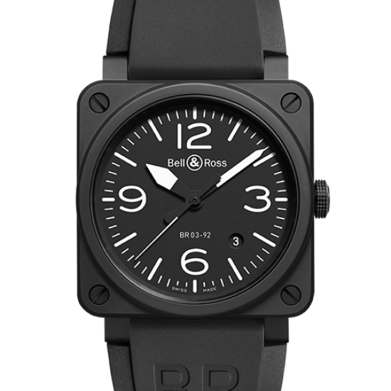 Bell & Ross BR03-92 自動巻き時計 Bell and Ross Watch BR 03-92 Black Matte| Swiss Watch Gallery Fine